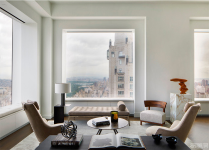 国外公寓设计案例：简约风范与艺术气息相结合，Park Avenue顶层公寓