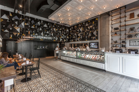 国外餐厅设计案例：Lucciano's Olivos冰淇淋店，摆脱传统刻板印象