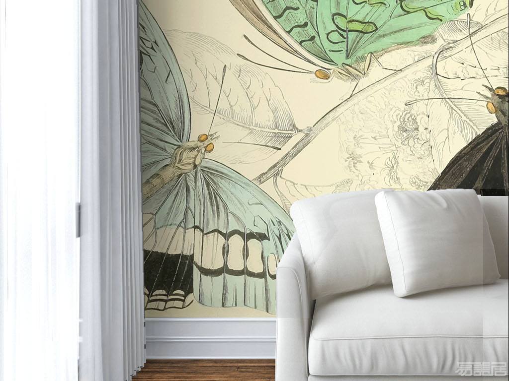 墙纸窗帘 | Wallpaper&Curtain——手绘墙纸 | Hand-painted Wallpaper,墙纸,手绘墙纸