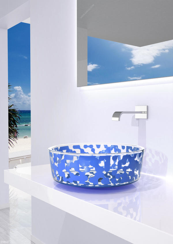 大胆的艺术装饰，意大利卫浴品牌Glass design