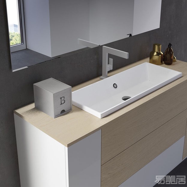 Handle System--Contemporary Bathroom Cabinet,Archeda,Bath