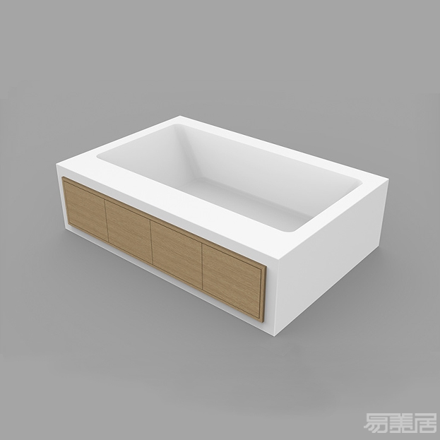 Miami Wood Storage-Free Standing bathtub,Free Standing bathtub