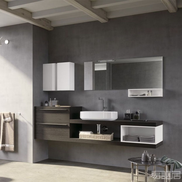 Handle System--Contemporary Bathroom Cabinet,Archesa,Bath
